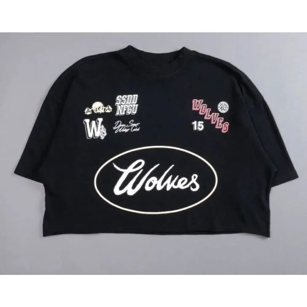 darc sport SHE crop top graphic tee crewneck cut off women’s XS black racing